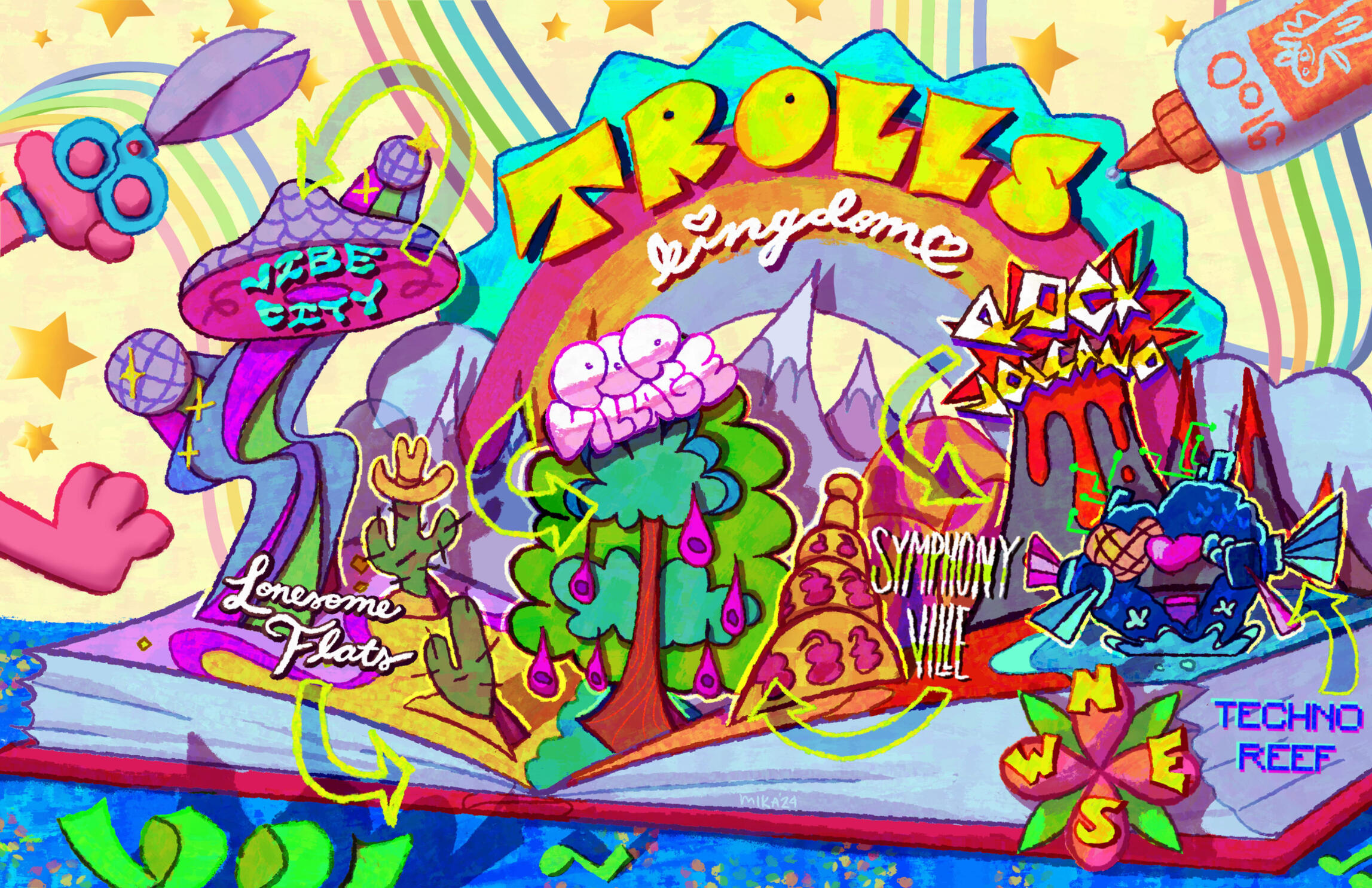 trolls pop-up map! process