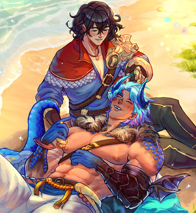shaded full body + background